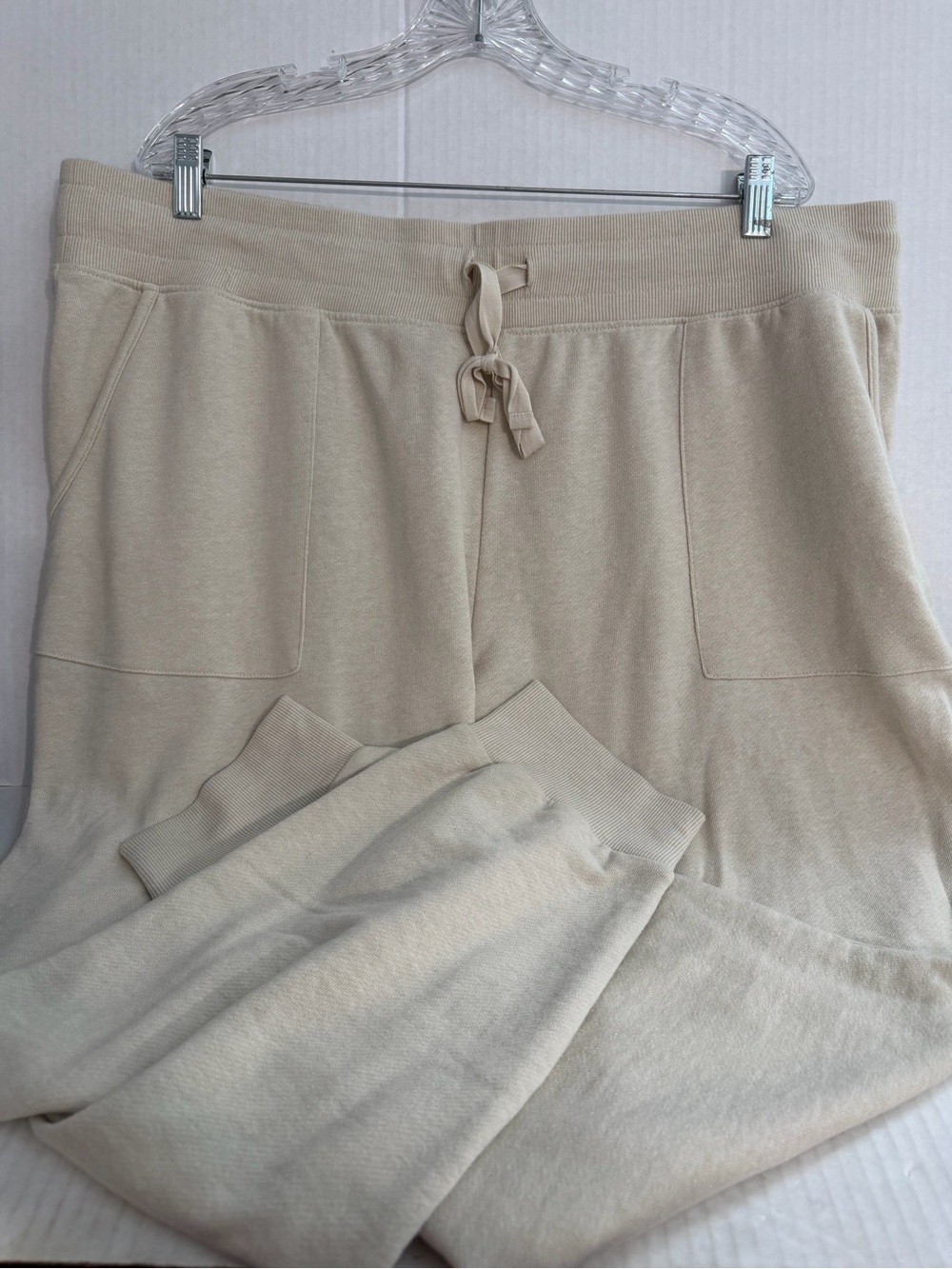 Natural Reflections Cream Drawstring Jogger Sweatpants